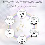 NEWKEY Led Face Mask Light Therapy, 7 Led Light Therapy Facial Skin Care Mask - Blue & Red Light for Acne Photon Mask - Korea PDT Technology for Acne Reduction - Image 5